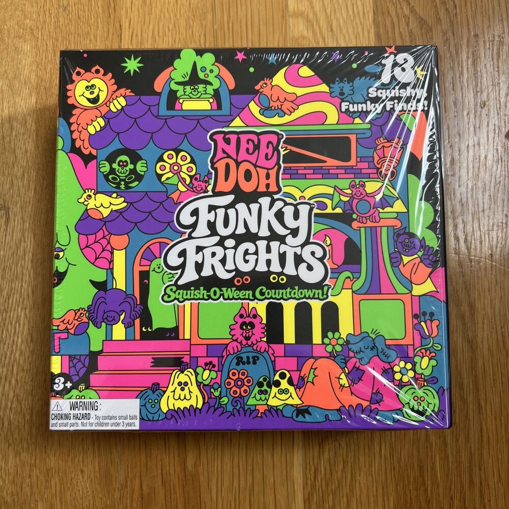 Nee Doh Funky Frights Squish-O-Ween Halloween Door Advent Calendar, 13pc NEW